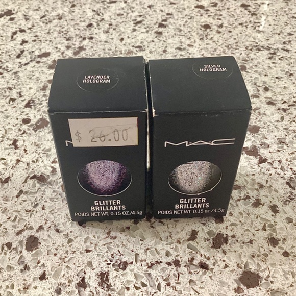 MAC GLITTER PIGMENTS (2) Lavender and Silver Hologram - Picture 4 of 6